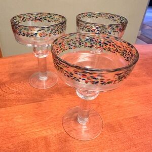 3 Crate&Barrel Margarita Fiesta glasses
